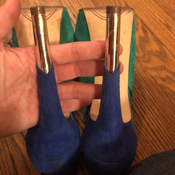 STUNNING suede pumps blue and green - Picture 6 of 7